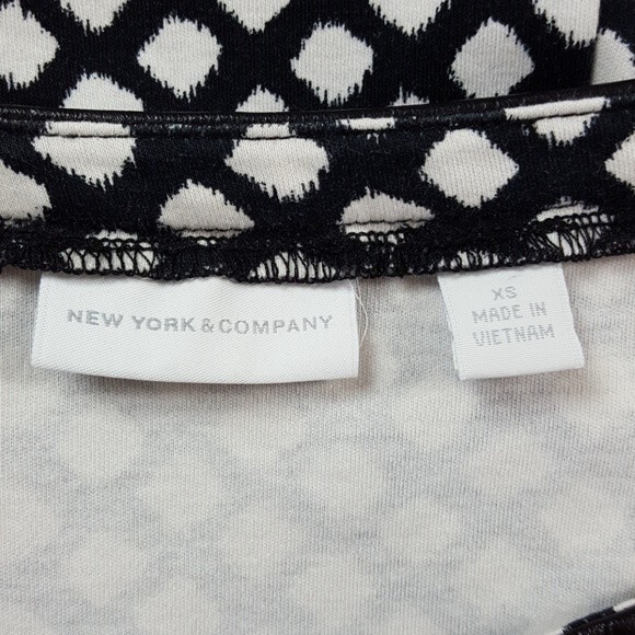 New York & Company Black & White Skater Dress - Picture 7 of 8